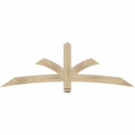 Ekena Millwork Davenport Rough Sawn Timber Gable Bracket, Douglas Fir, 72"W x 24"H x 2"D x 4"F, 8/12 Pitch GBW072X24X0204DAV00RDF